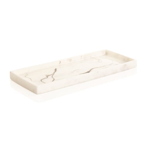 Ashford Collection, Resin Medium Amenity Tray, White Marble